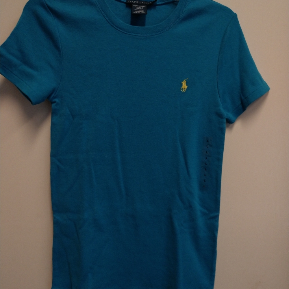 Women's Ralph Lauren Caribbean blue tee
